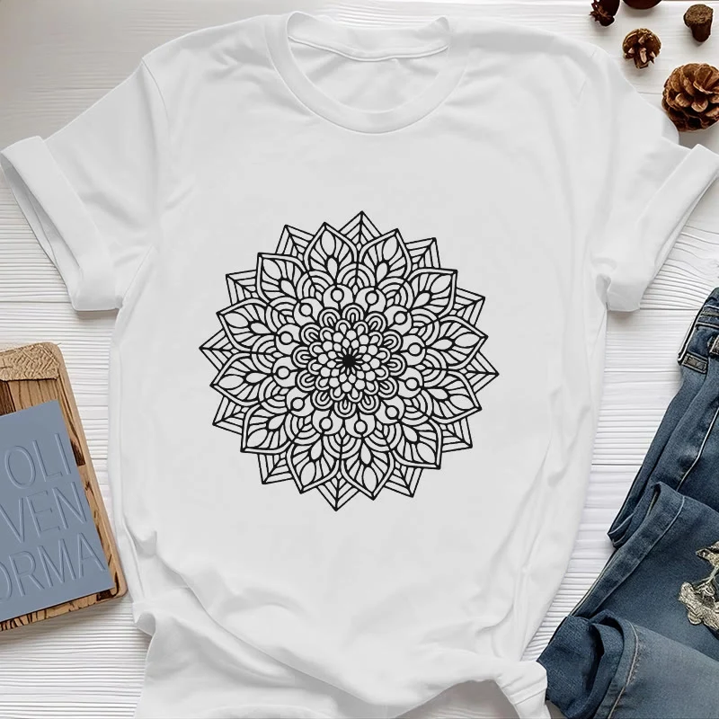 Olivenorma Blumen Mandala Lotus T-Shirt