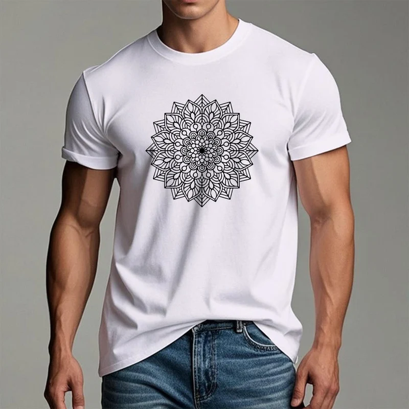 Olivenorma Blumen Mandala Lotus T-Shirt