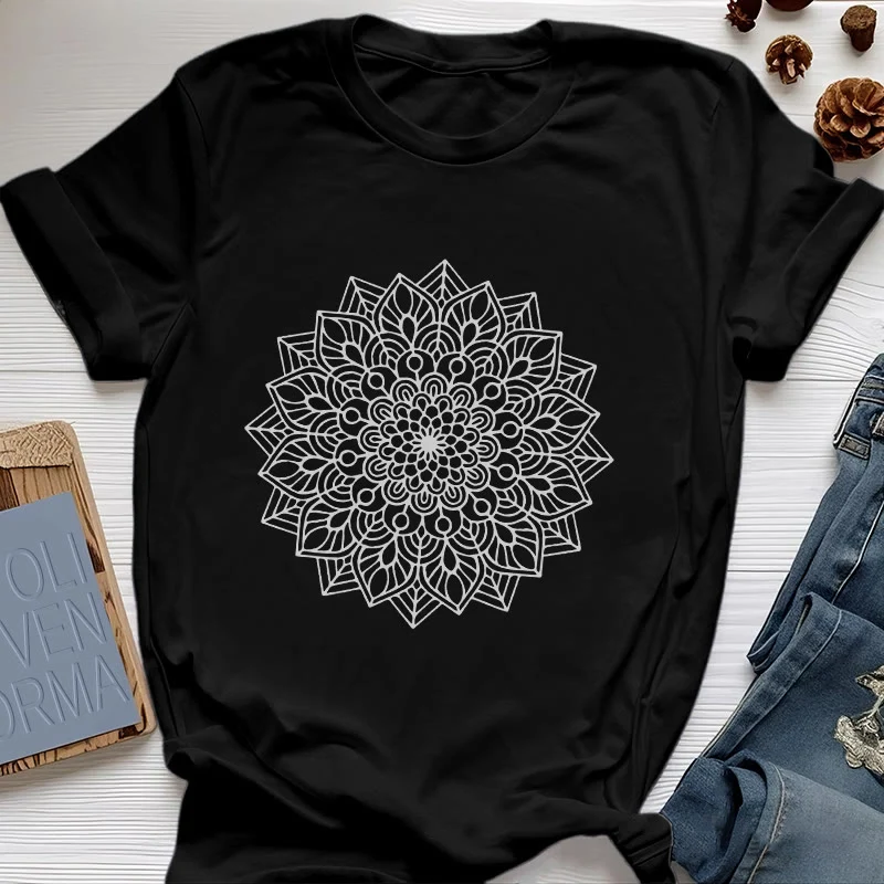 Olivenorma Blumen Mandala Lotus T-Shirt