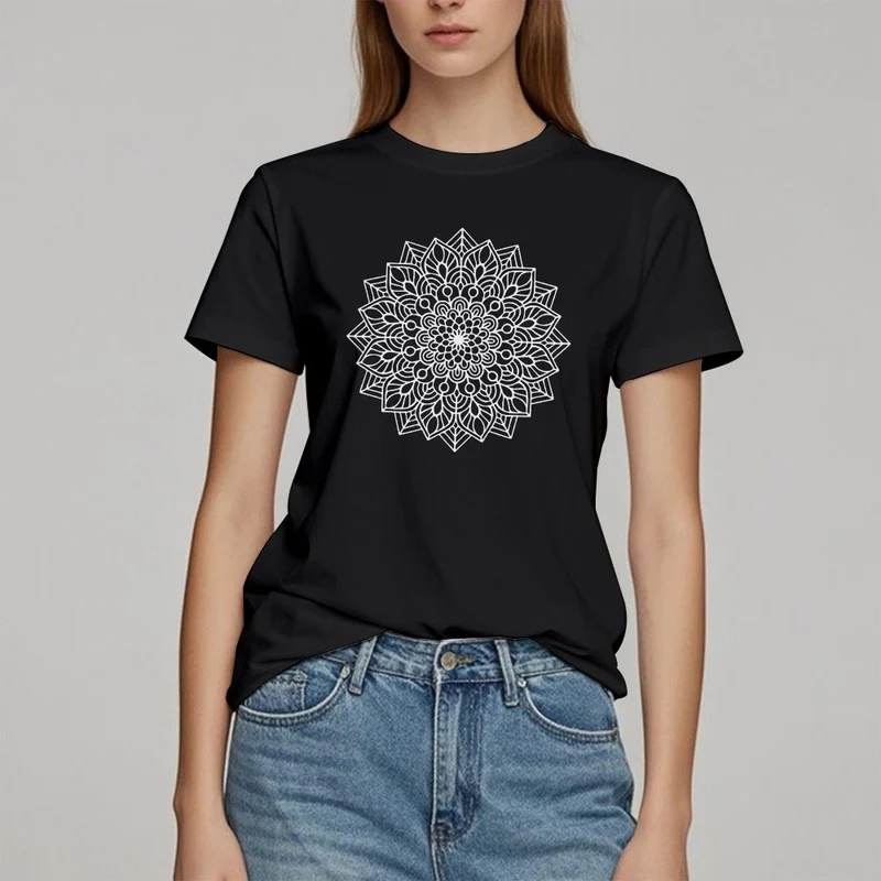 Olivenorma Blumen Mandala Lotus T-Shirt