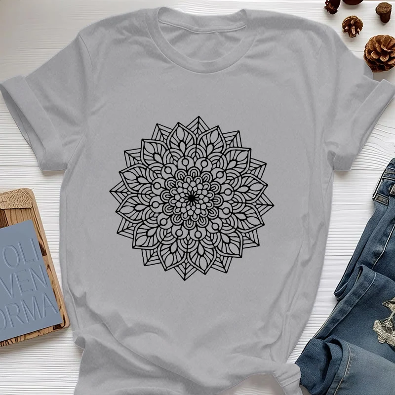 Olivenorma Blumen Mandala Lotus T-Shirt