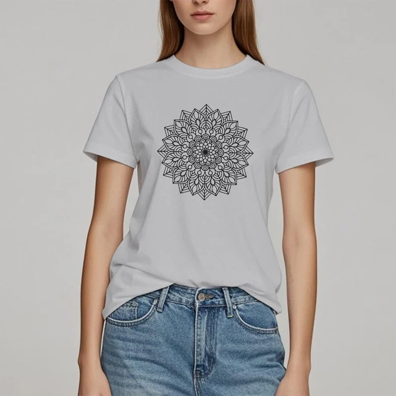 Olivenorma Blumen Mandala Lotus T-Shirt
