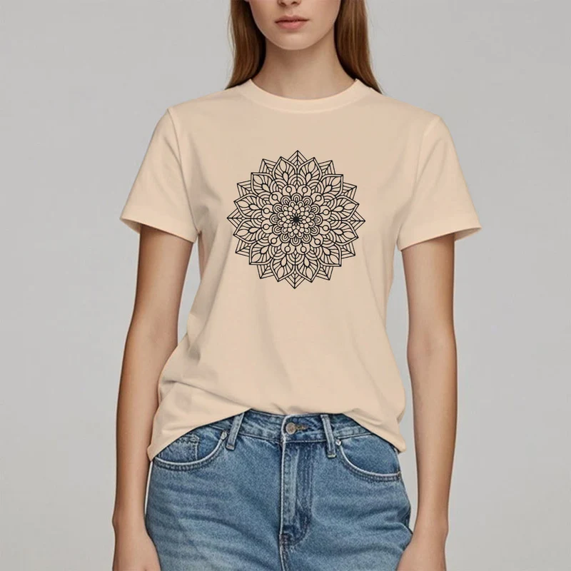 Olivenorma Blumen Mandala Lotus T-Shirt
