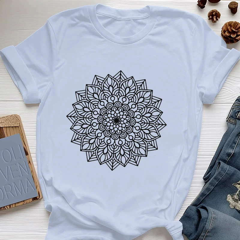 Olivenorma Blumen Mandala Lotus T-Shirt