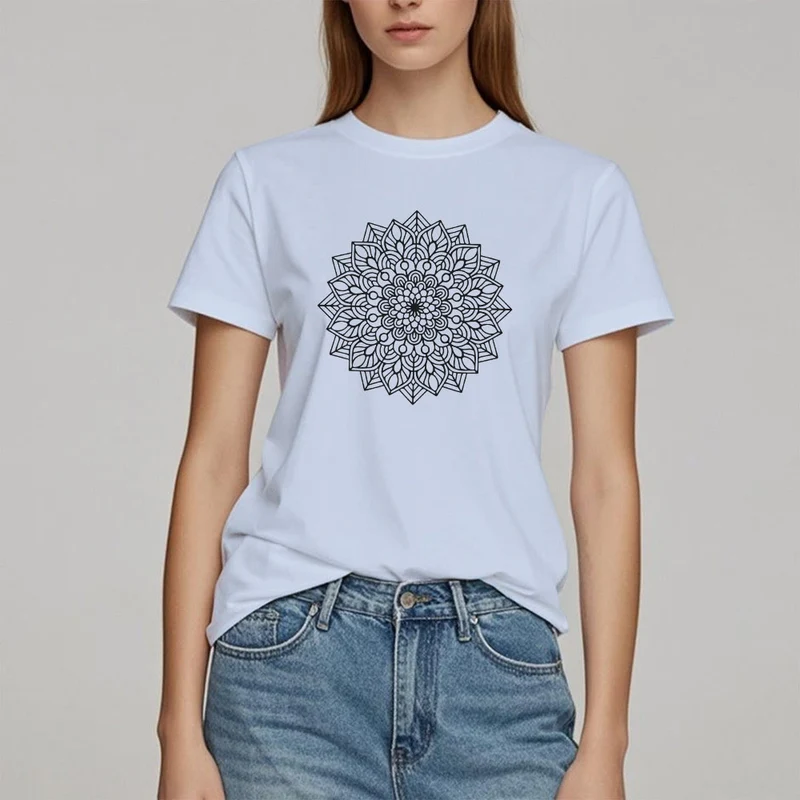 Olivenorma Blumen Mandala Lotus T-Shirt