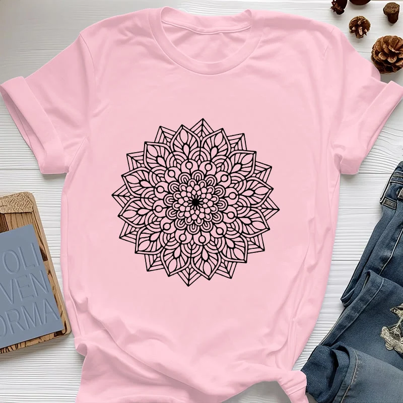 Olivenorma Blumen Mandala Lotus T-Shirt