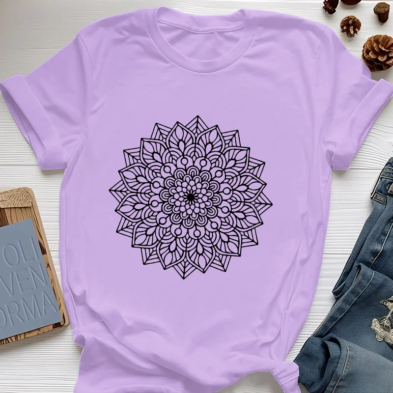Olivenorma Blumen Mandala Lotus T-Shirt