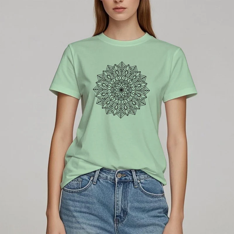 Olivenorma Blumen Mandala Lotus T-Shirt
