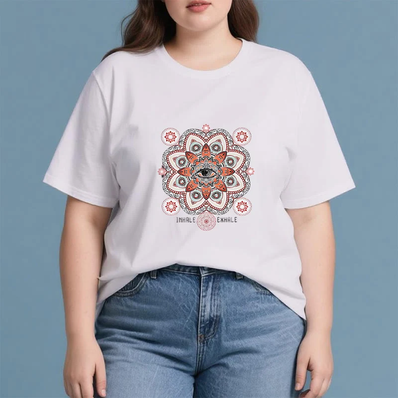 Olivenorma Meditation Evil Eye Slogan Design T-Shirt