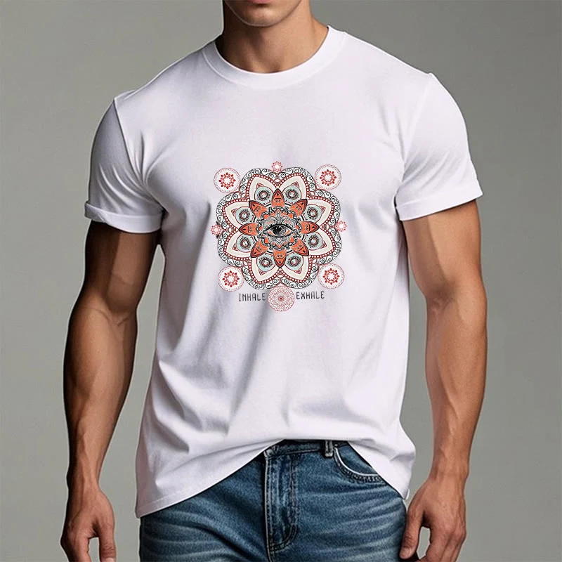 Olivenorma Meditation Evil Eye Slogan Design T-Shirt