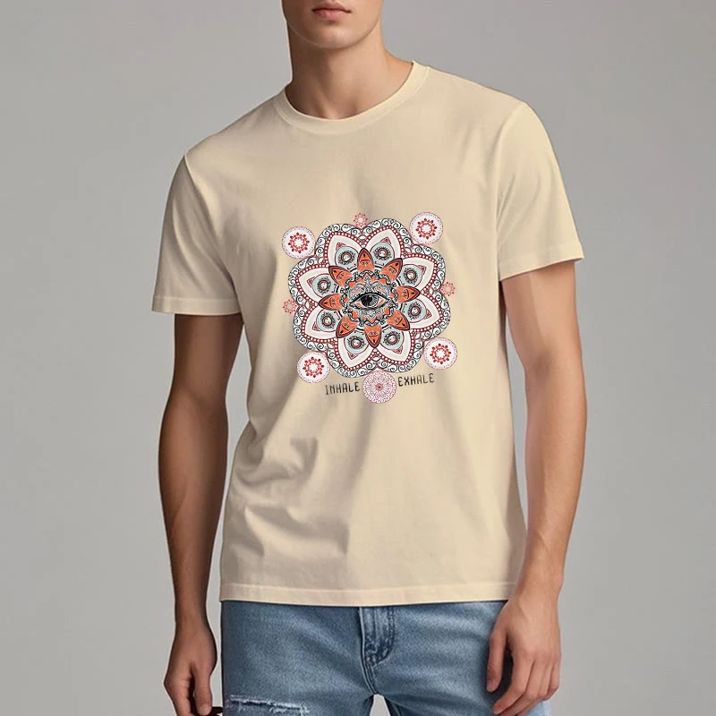 Olivenorma Meditation Evil Eye Slogan Design T-Shirt