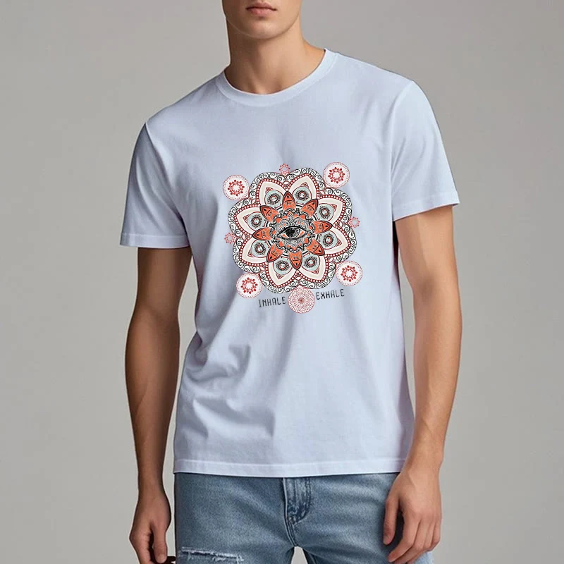Olivenorma Meditation Evil Eye Slogan Design T-Shirt
