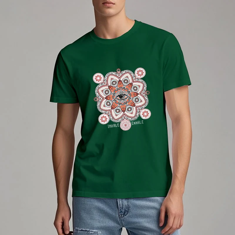 Olivenorma Meditation Evil Eye Slogan Design T-Shirt