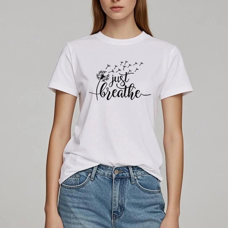 Olivenorma Just Breathe Löwenzahn T-Shirt