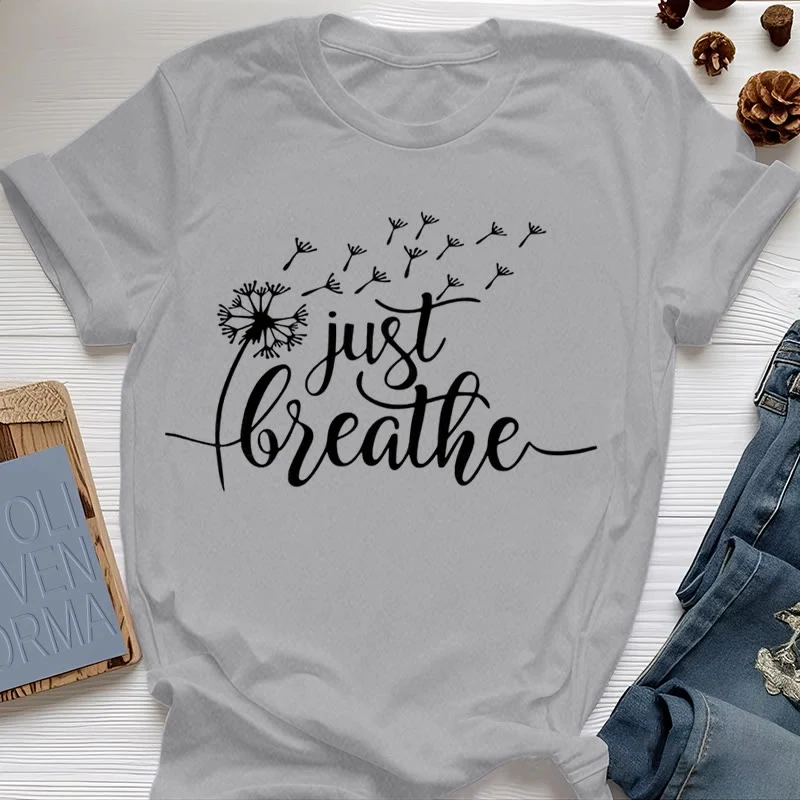 Olivenorma Just Breathe Löwenzahn T-Shirt
