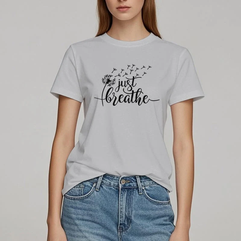 Olivenorma Just Breathe Löwenzahn T-Shirt