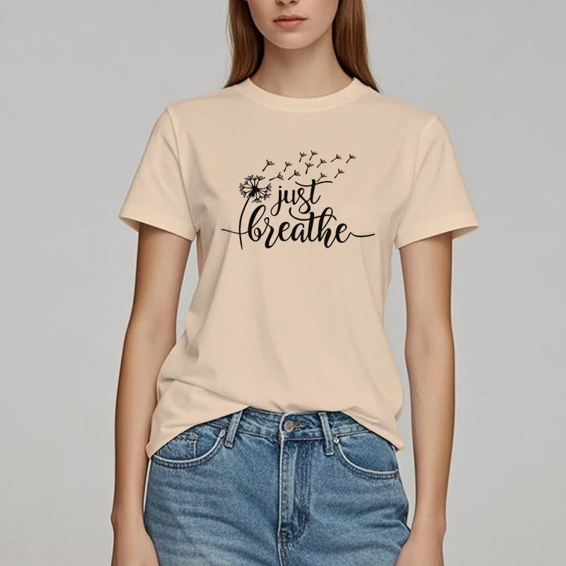 Olivenorma Just Breathe Löwenzahn T-Shirt