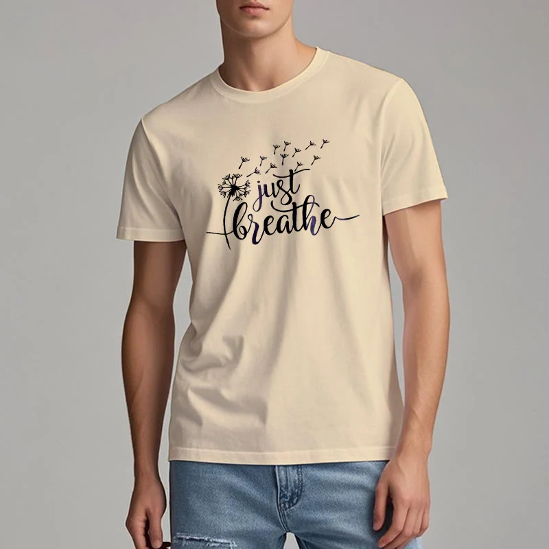 Olivenorma Just Breathe Löwenzahn T-Shirt