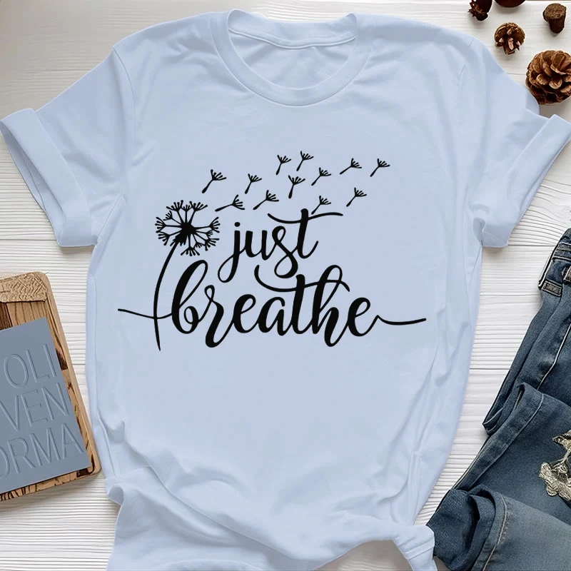 Olivenorma Just Breathe Löwenzahn T-Shirt
