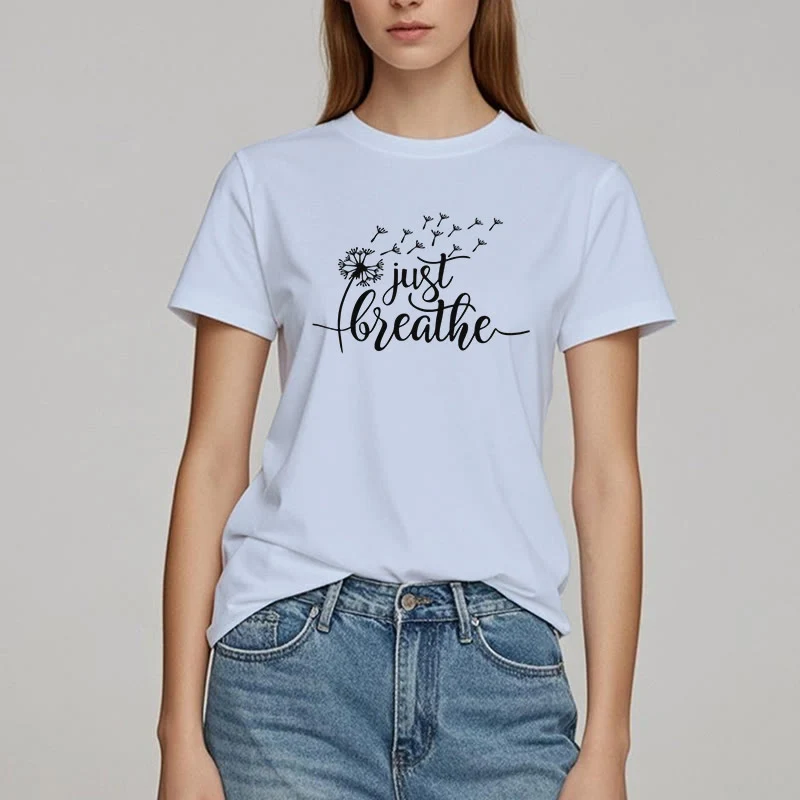 Olivenorma Just Breathe Löwenzahn T-Shirt
