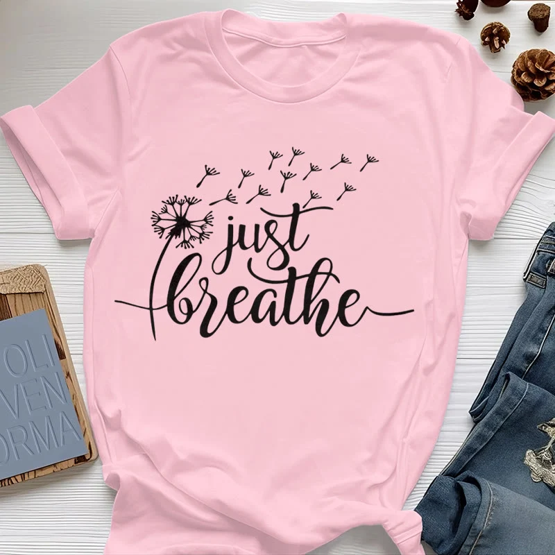Olivenorma Just Breathe Löwenzahn T-Shirt