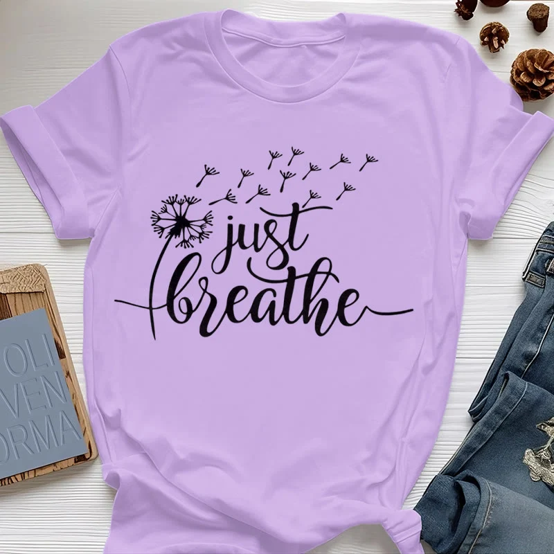 Olivenorma Just Breathe Löwenzahn T-Shirt