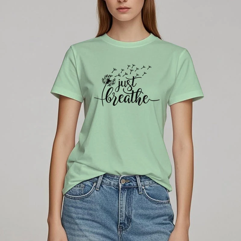 Olivenorma Just Breathe Löwenzahn T-Shirt