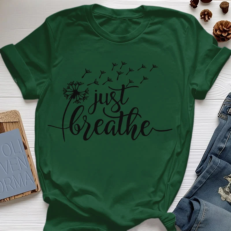 Olivenorma Just Breathe Löwenzahn T-Shirt