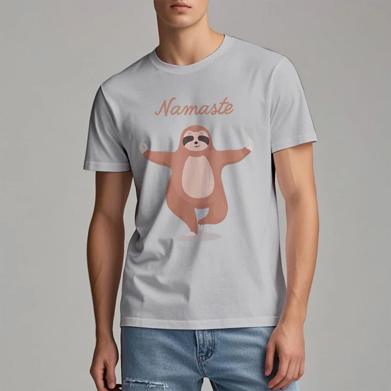 Olivenorma Yoga Faultier Zitat Namaste T-Shirt