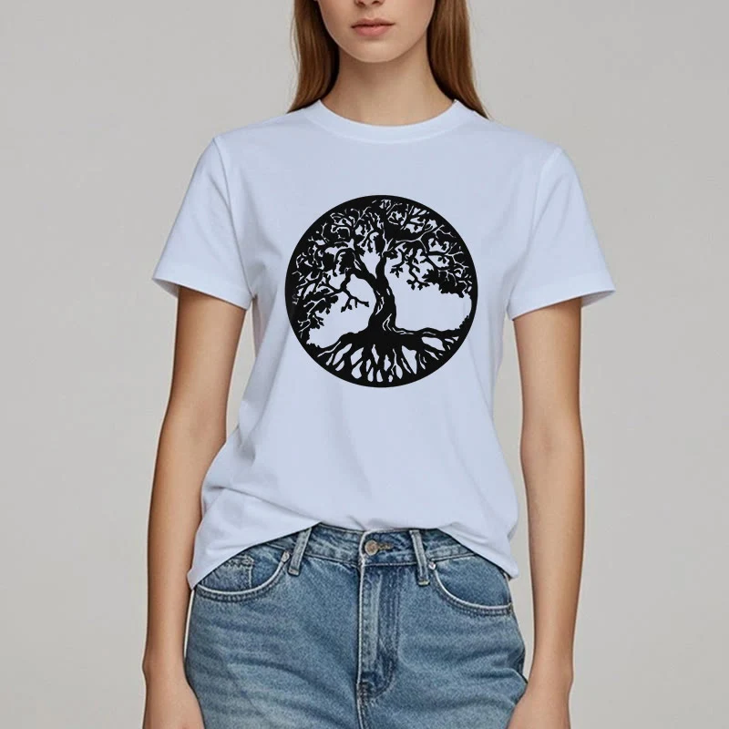 Olivenorma Kreis Baum des Lebens T-Shirt
