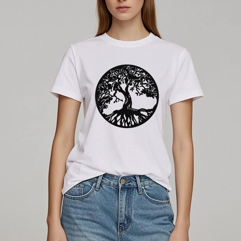 Olivenorma Kreis Baum des Lebens T-Shirt