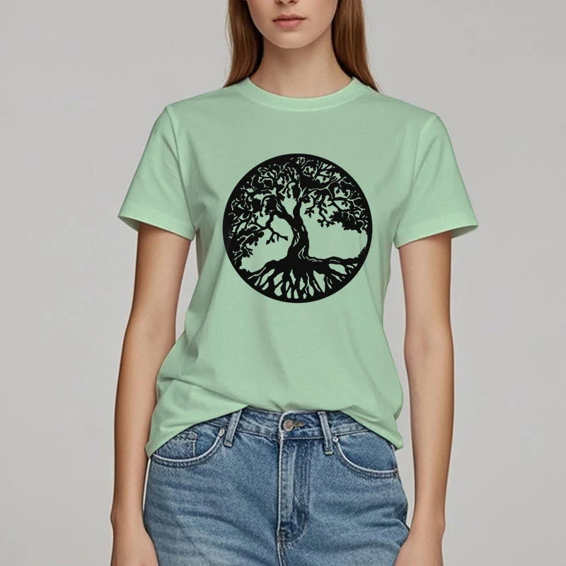 Olivenorma Kreis Baum des Lebens T-Shirt