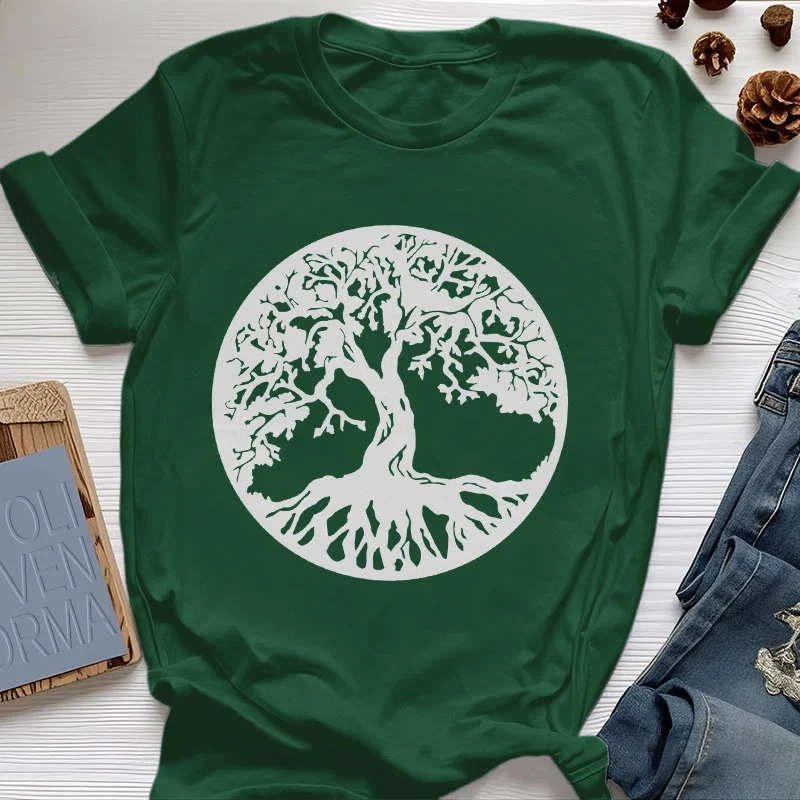 Olivenorma Kreis Baum des Lebens T-Shirt