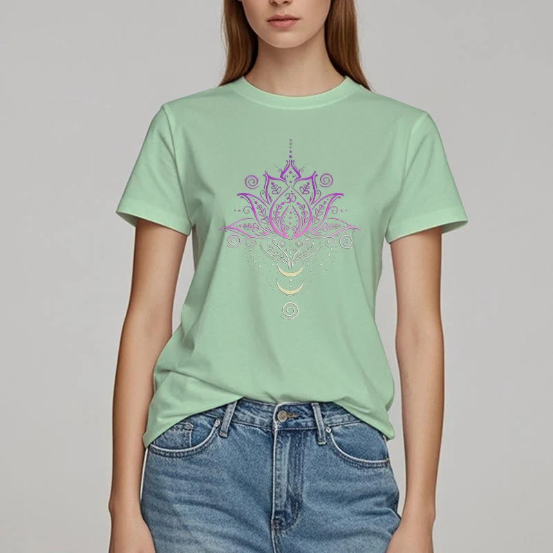 Olivenorma OM Lotusblumen-T-Shirt