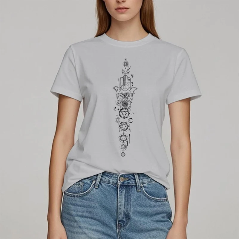Olivenorma Hamsa Evil Eye Chakra Schutz Meditation T-Shirt