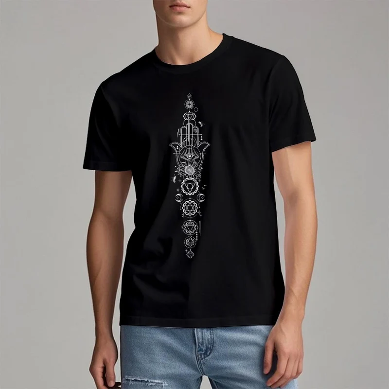 Olivenorma Hamsa Evil Eye Chakra Schutz Meditation T-Shirt