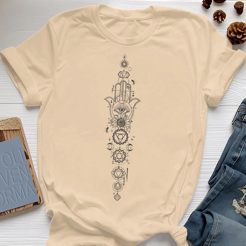 Olivenorma Hamsa Evil Eye Chakra Schutz Meditation T-Shirt