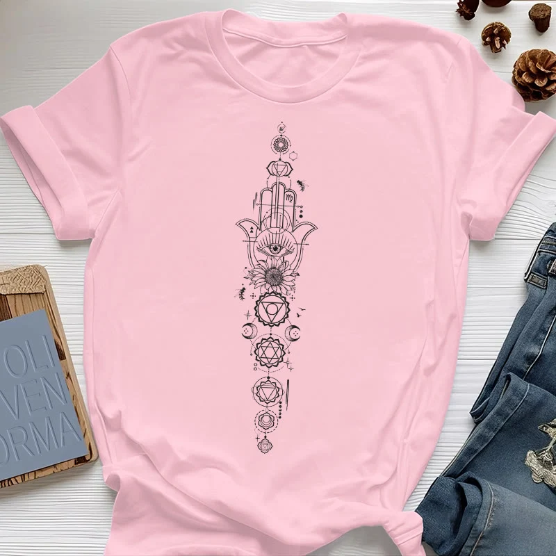 Olivenorma Hamsa Evil Eye Chakra Schutz Meditation T-Shirt