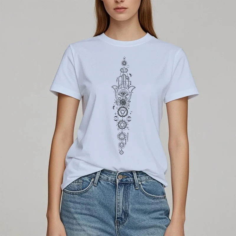 Olivenorma Hamsa Evil Eye Chakra Schutz Meditation T-Shirt