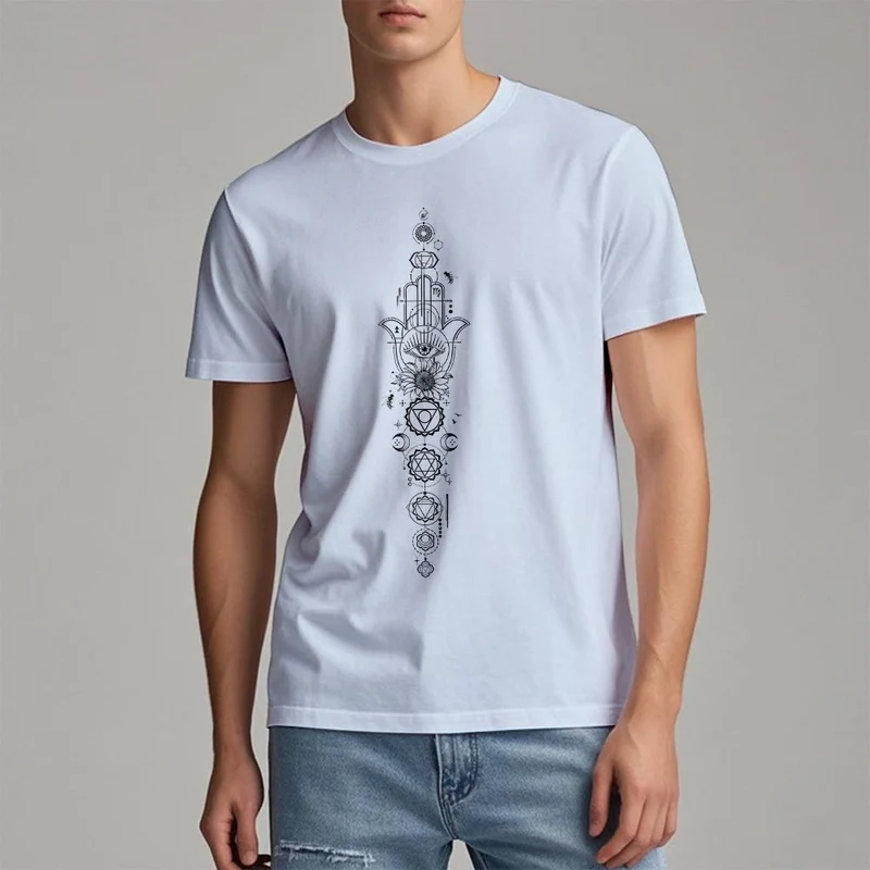 Olivenorma Hamsa Evil Eye Chakra Schutz Meditation T-Shirt