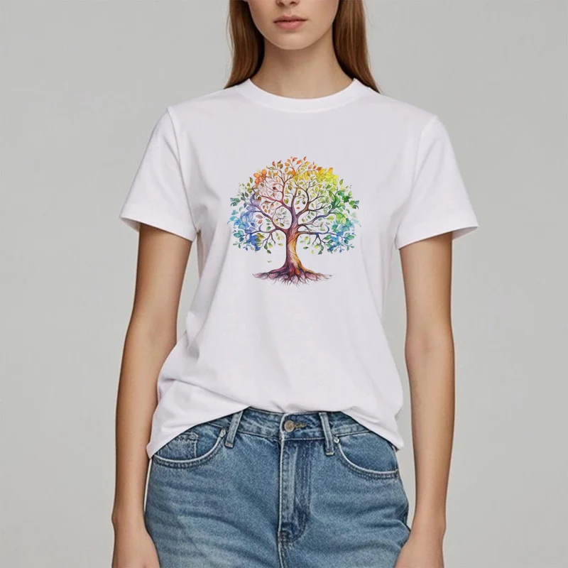 Olivenorma Chakra Bunter Lebensbaum T-Shirt