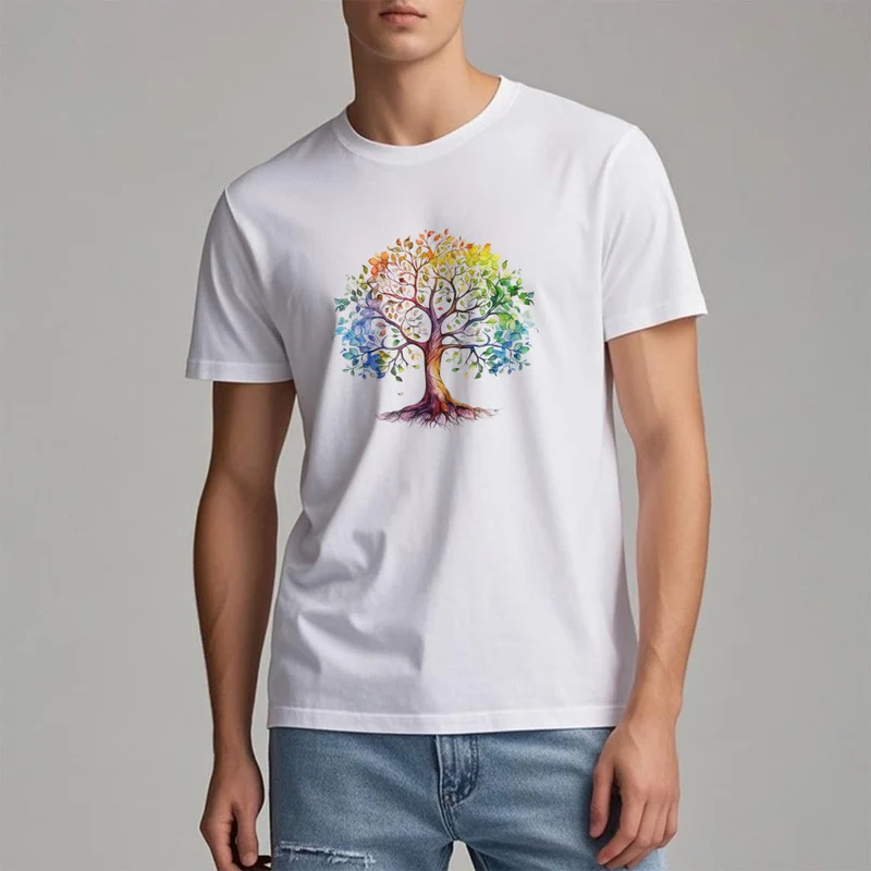 Olivenorma Chakra Bunter Lebensbaum T-Shirt