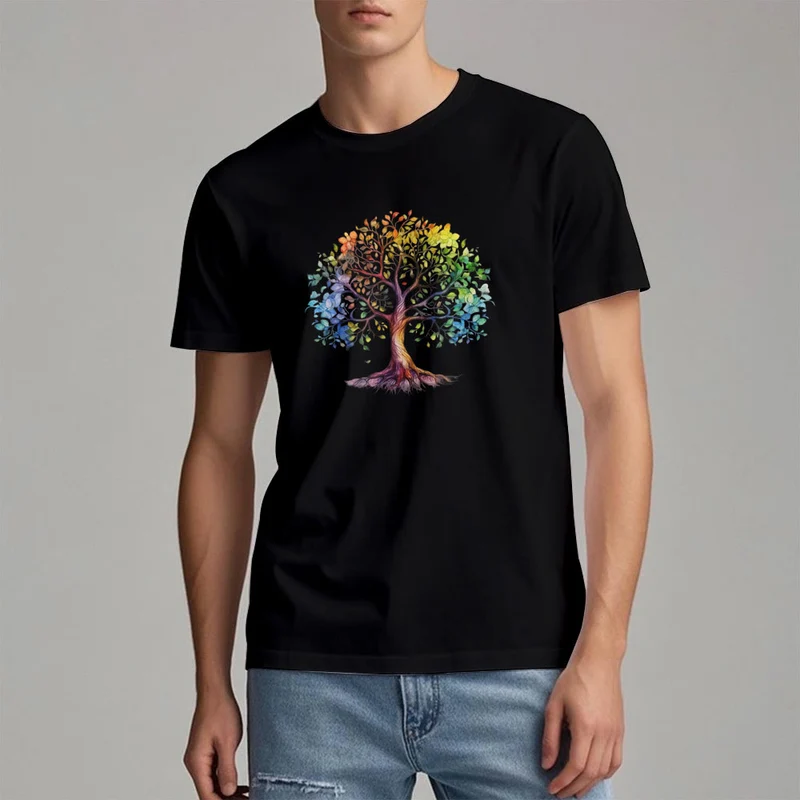 Olivenorma Chakra Bunter Lebensbaum T-Shirt