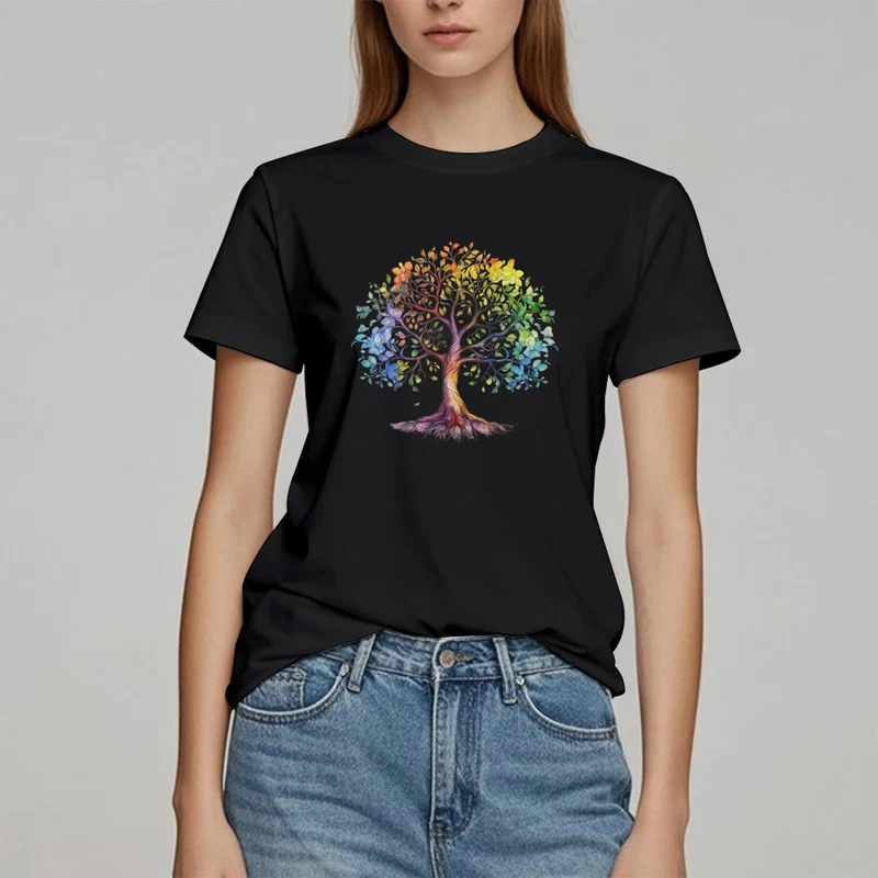 Olivenorma Chakra Bunter Lebensbaum T-Shirt