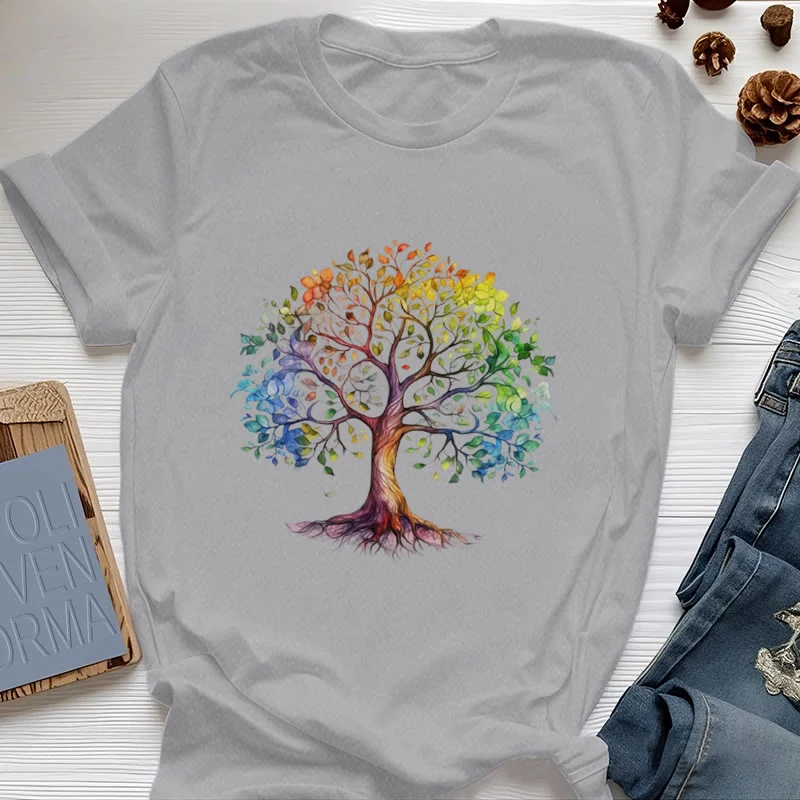 Olivenorma Chakra Bunter Lebensbaum T-Shirt