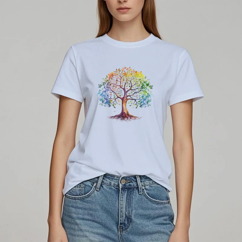 Olivenorma Chakra Bunter Lebensbaum T-Shirt