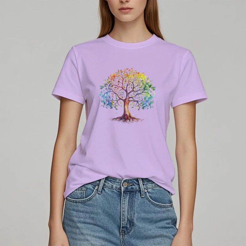 Olivenorma Chakra Bunter Lebensbaum T-Shirt