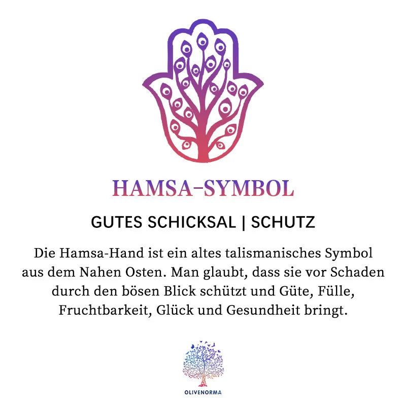 Olivenorma – Bequemes T-Shirt mit Yoga-Hamsa-Print, Blau