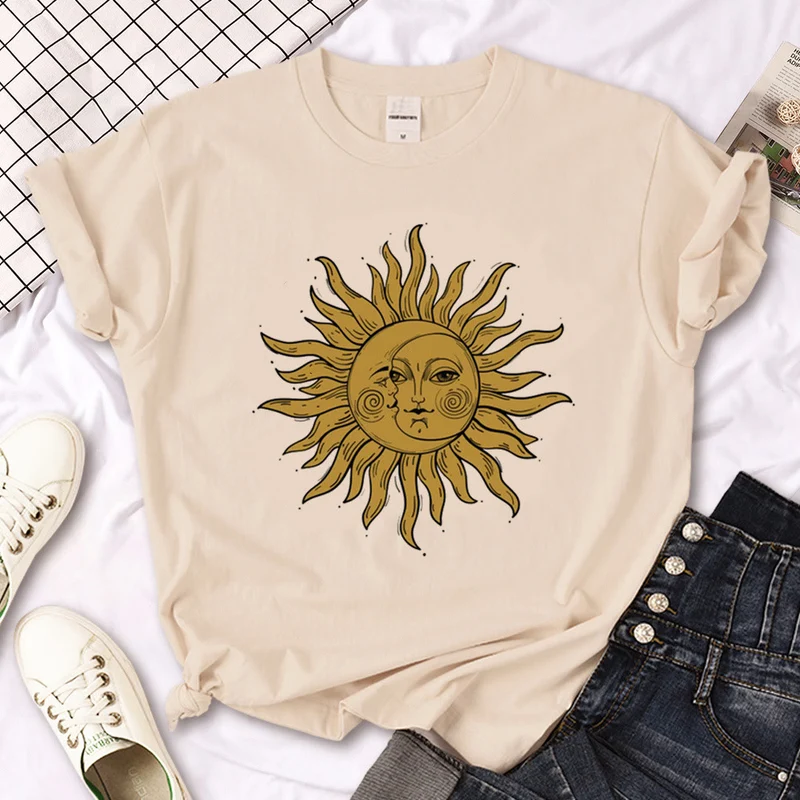 Olivenorma – T-Shirt „Hexen-Triple Moon“ im Gothic-Print in Khaki