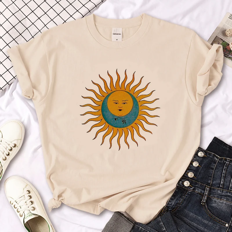 Olivenorma – T-Shirt „Hexen-Triple Moon“ im Gothic-Print in Khaki